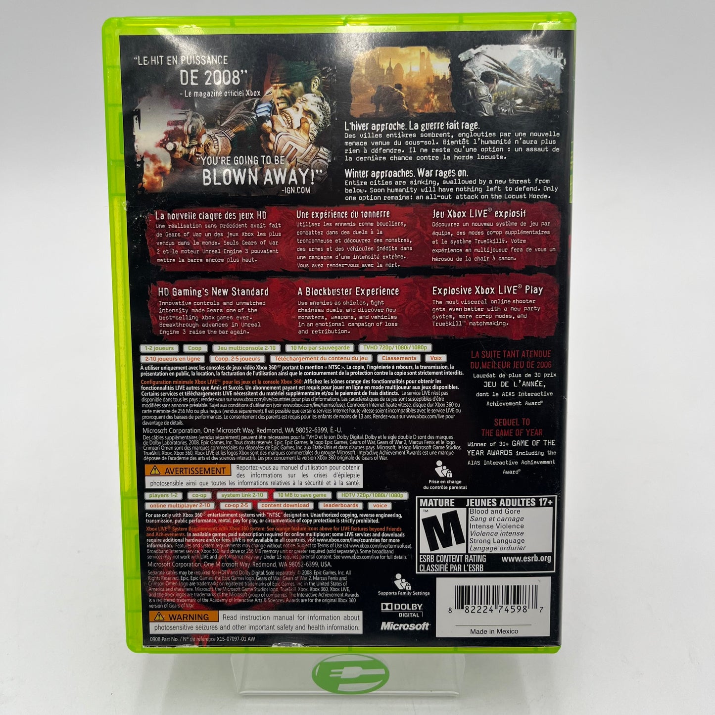 Microsoft Xbox 360 S 250GB Console Gaming System Gears of War 3 Special Edition 